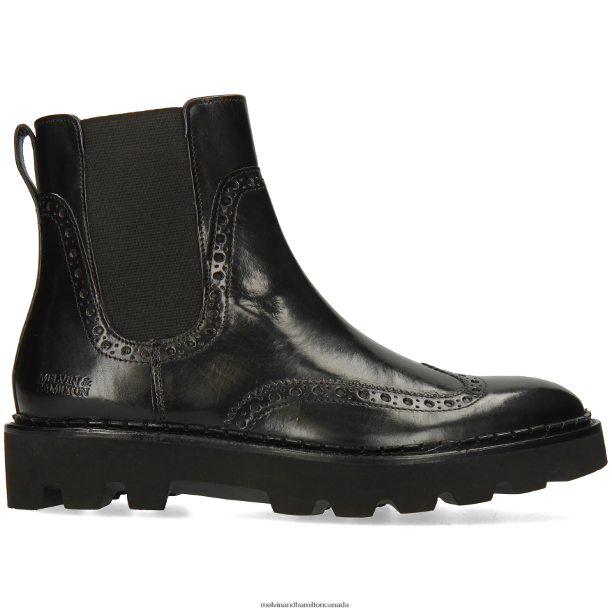 Women Melvin & Hamilton Black Sally 192 Ankle Boots P4V68P802