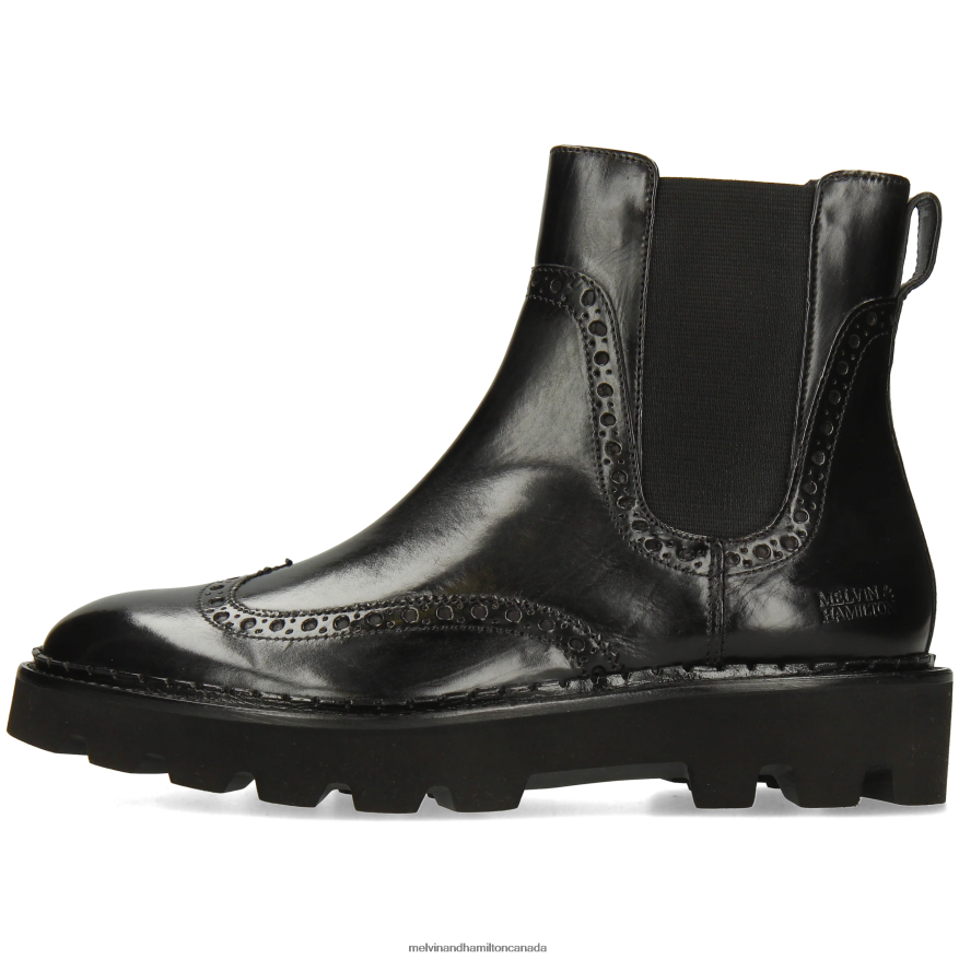Women Melvin & Hamilton Black Sally 192 Ankle Boots P4V68P802