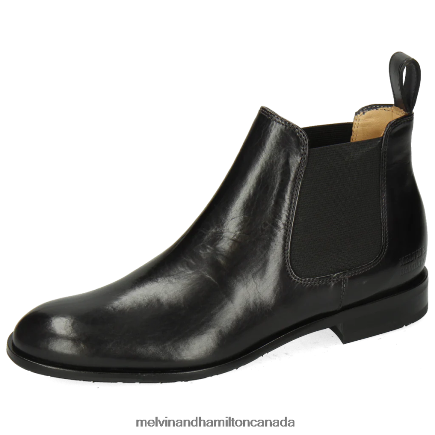 Women Melvin & Hamilton Black Sally 25 Ankle Boots P4V68P1019