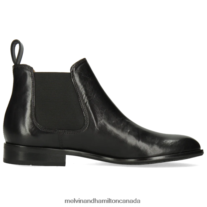 Women Melvin & Hamilton Black Sally 25 Ankle Boots P4V68P1019