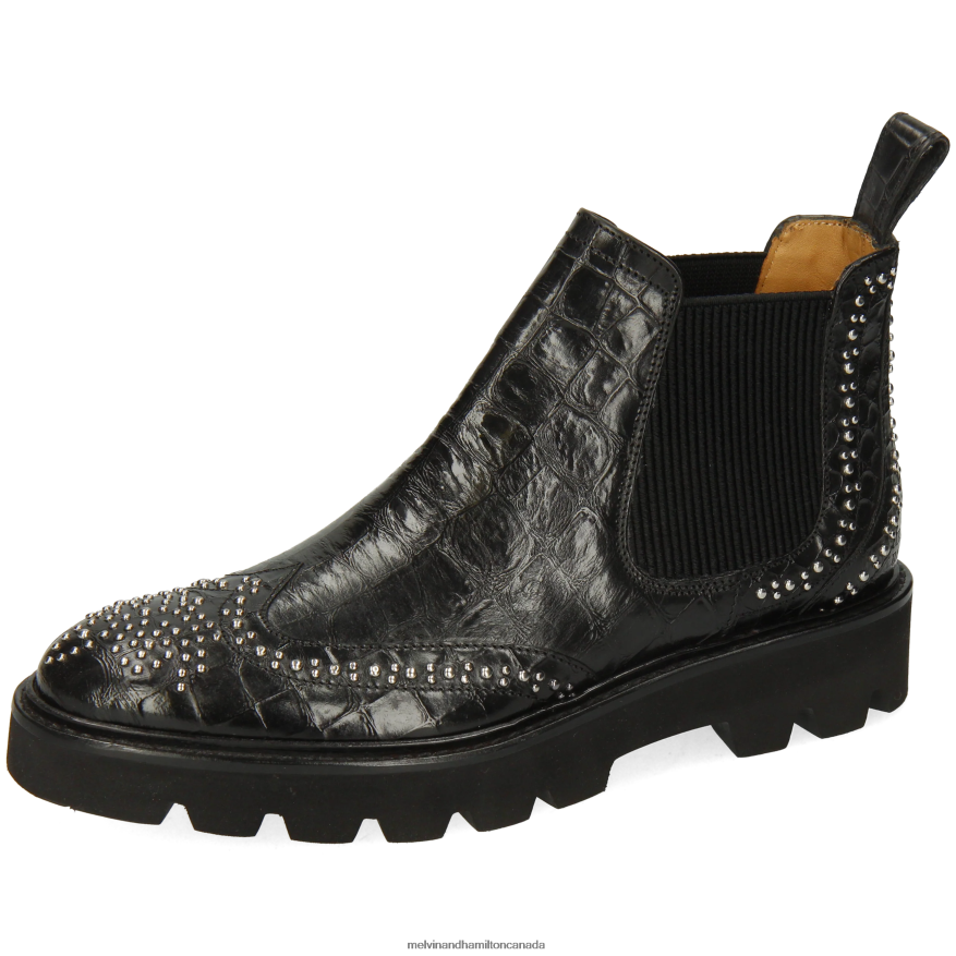 Women Melvin & Hamilton Black Sally 45 Ankle Boots P4V68P856