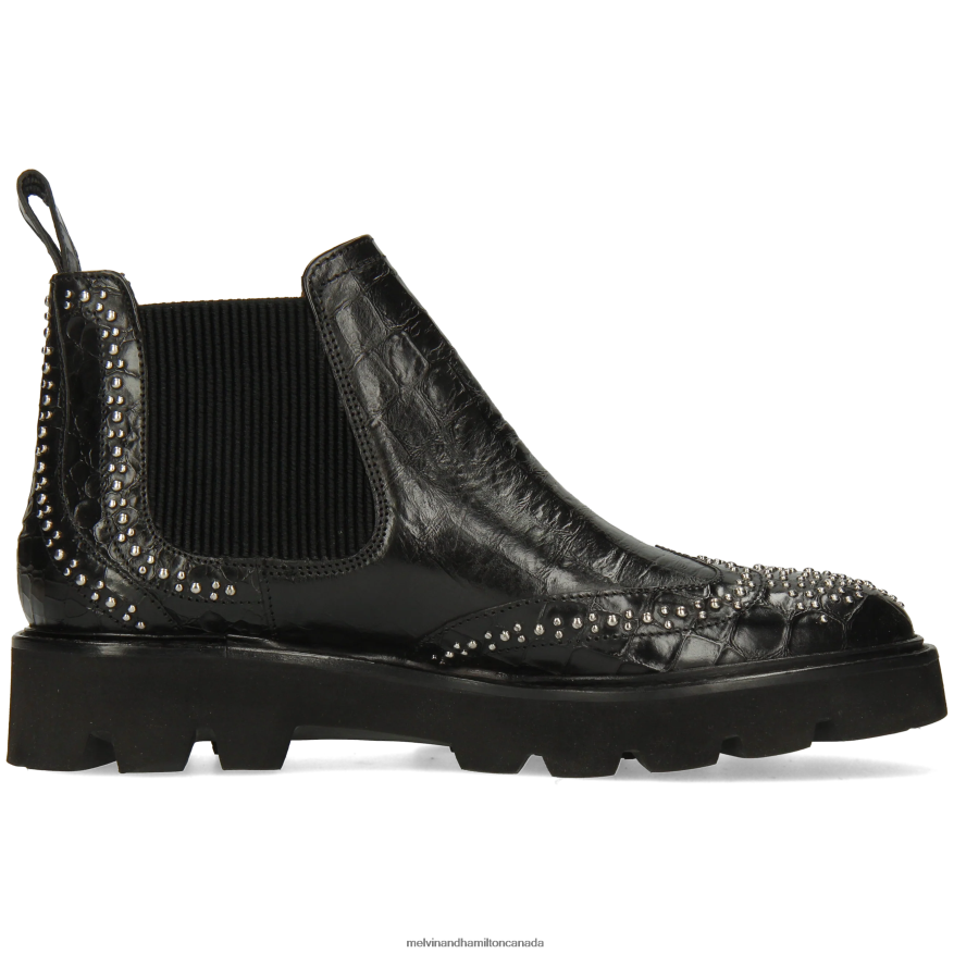 Women Melvin & Hamilton Black Sally 45 Ankle Boots P4V68P856