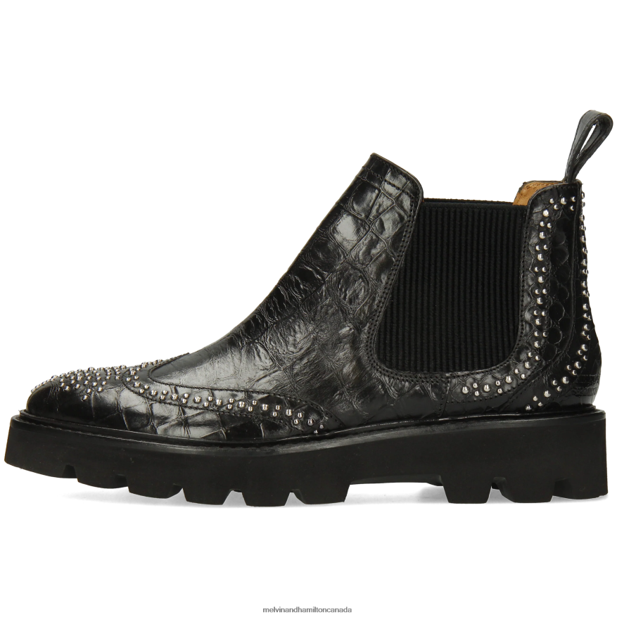 Women Melvin & Hamilton Black Sally 45 Ankle Boots P4V68P856