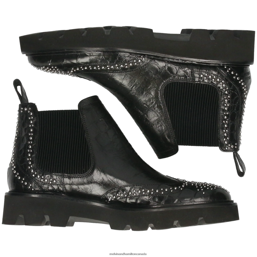 Women Melvin & Hamilton Black Sally 45 Ankle Boots P4V68P856