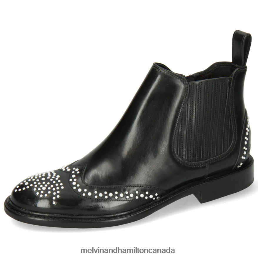 Women Melvin & Hamilton Black Sally 46 Ankle Boots P4V68P1061