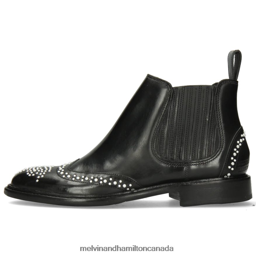 Women Melvin & Hamilton Black Sally 46 Ankle Boots P4V68P1061