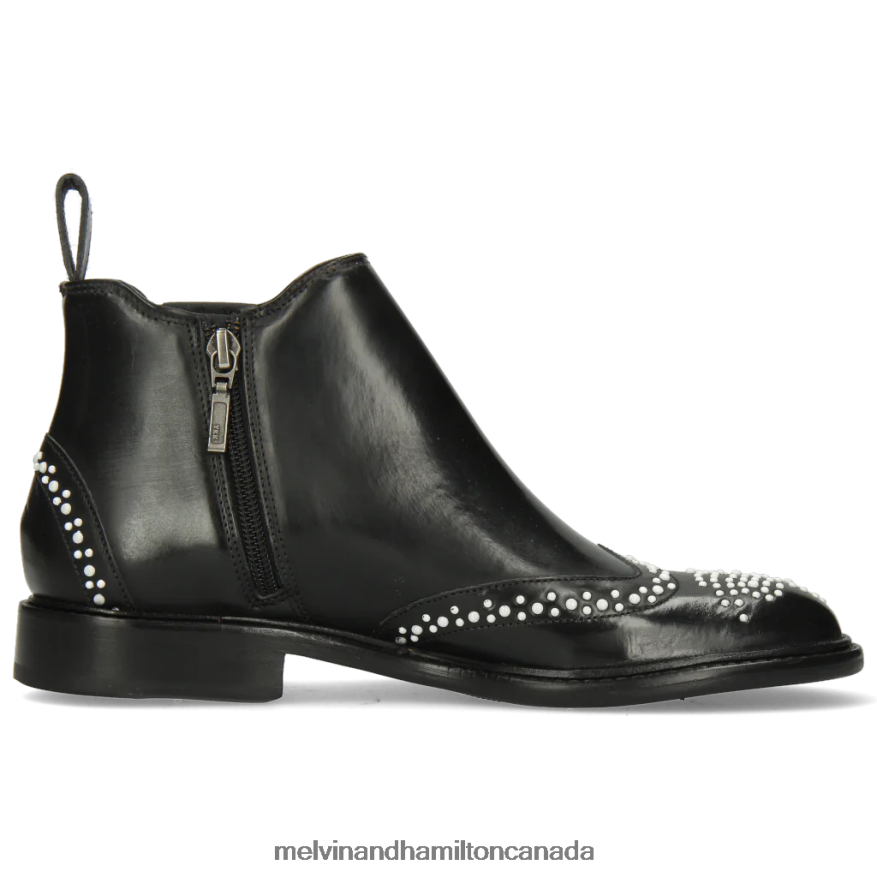 Women Melvin & Hamilton Black Sally 46 Ankle Boots P4V68P1061