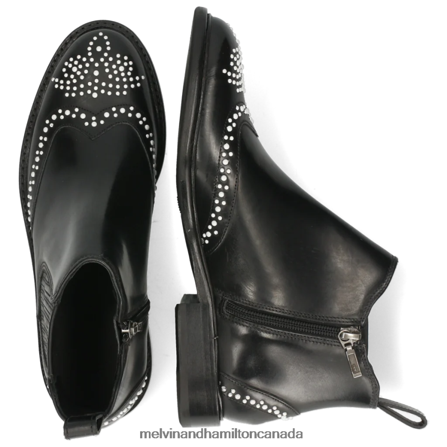 Women Melvin & Hamilton Black Sally 46 Ankle Boots P4V68P1061