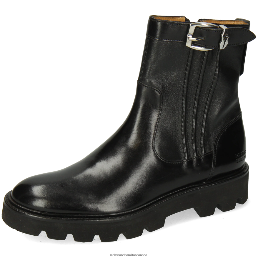 Women Melvin & Hamilton Black Sally 85 Ankle Boots P4V68P849