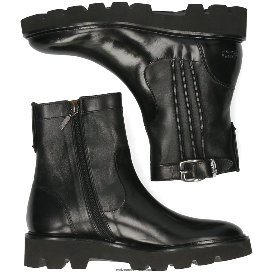 Women Melvin & Hamilton Black Sally 85 Ankle Boots P4V68P849