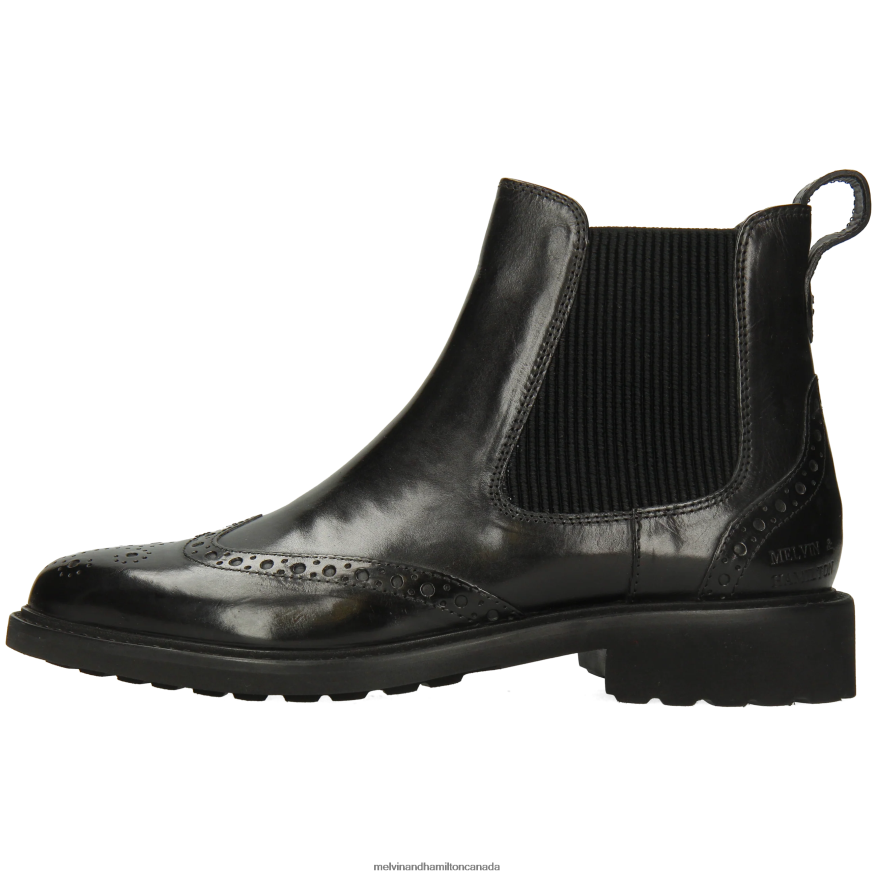 Women Melvin & Hamilton Black Selina 29 Ankle Boots P4V68P789