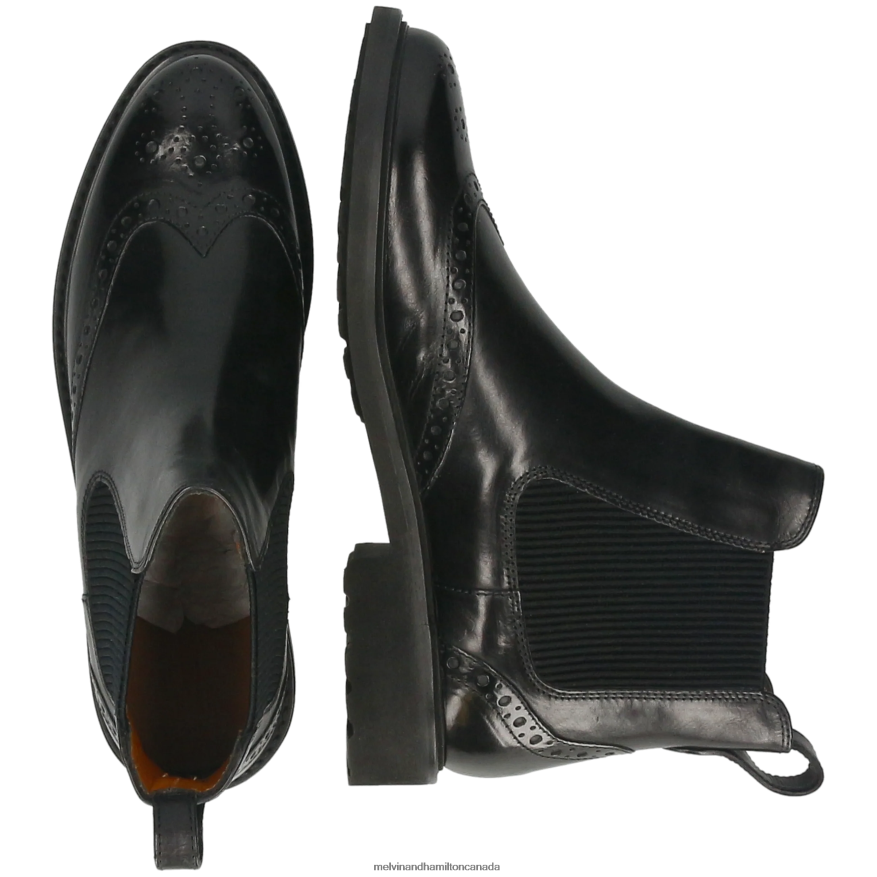 Women Melvin & Hamilton Black Selina 29 Ankle Boots P4V68P789