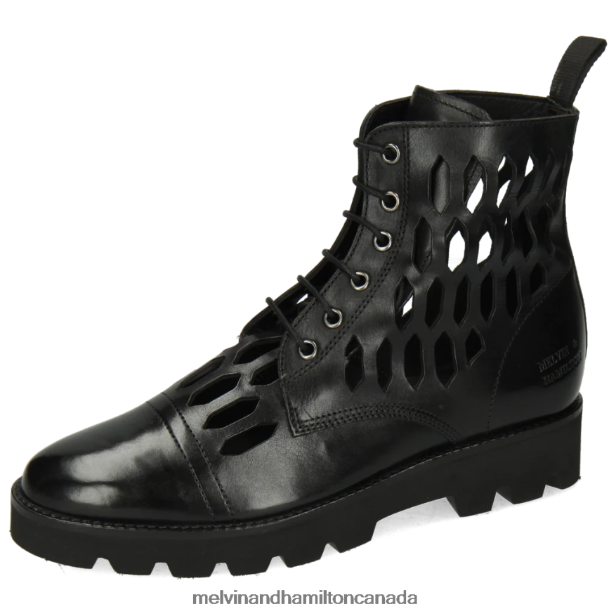 Women Melvin & Hamilton Black Selina 51 Ankle Boots P4V68P1128