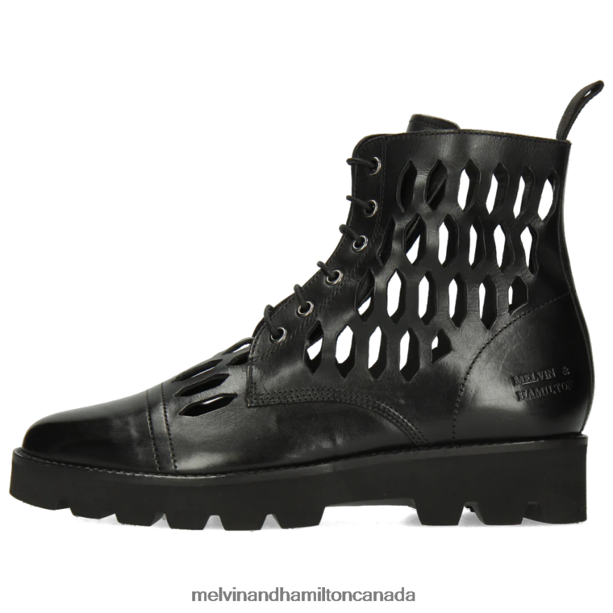 Women Melvin & Hamilton Black Selina 51 Ankle Boots P4V68P1128