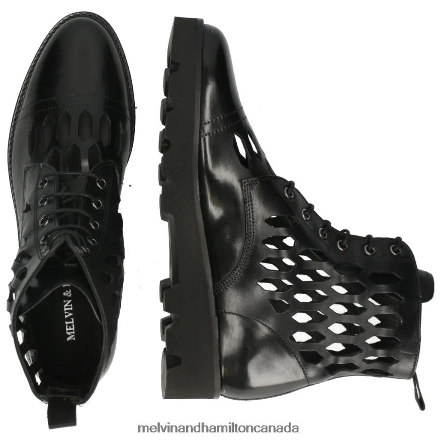 Women Melvin & Hamilton Black Selina 51 Ankle Boots P4V68P1128