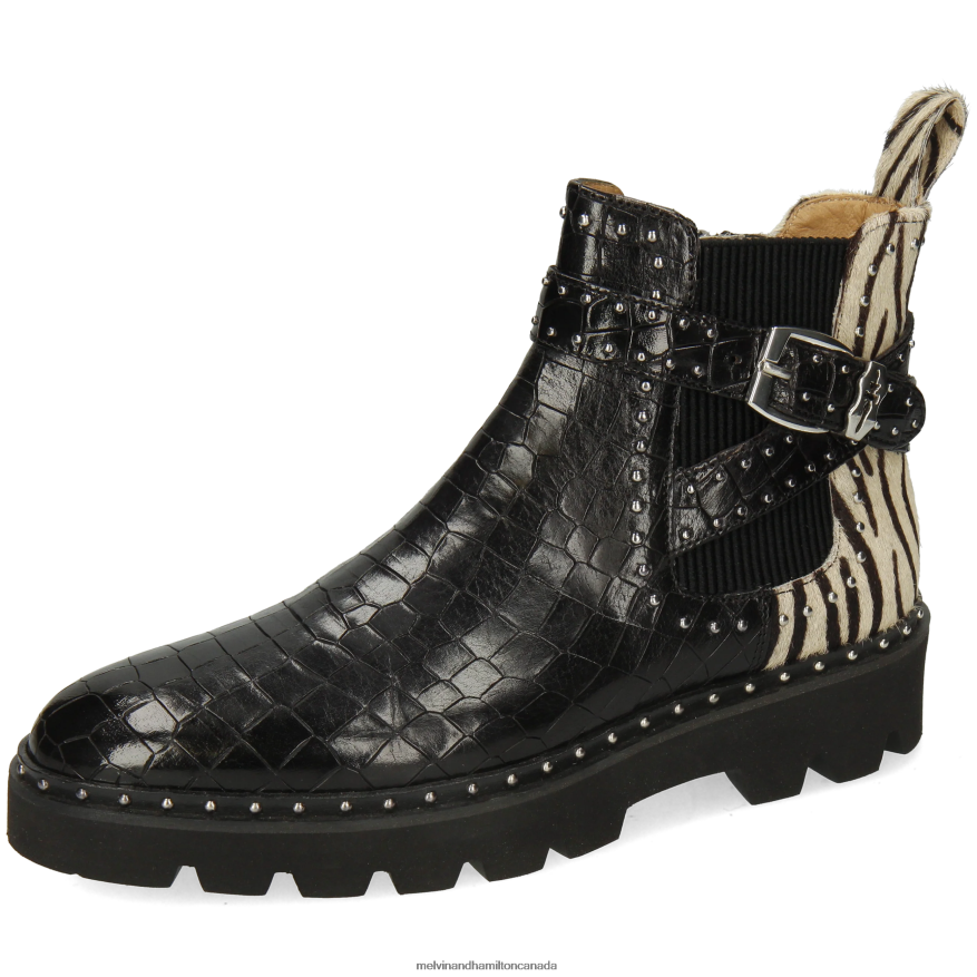 Women Melvin & Hamilton Black Susan 68 Ankle Boots P4V68P928