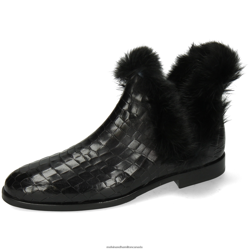 Women Melvin & Hamilton Black Susan 92 Ankle Boots P4V68P1093