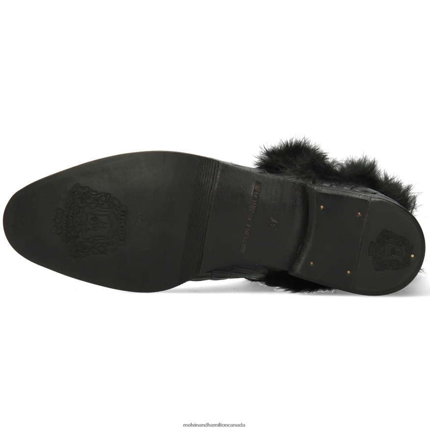 Women Melvin & Hamilton Black Susan 92 Ankle Boots P4V68P1093