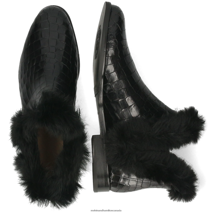 Women Melvin & Hamilton Black Susan 92 Ankle Boots P4V68P1093