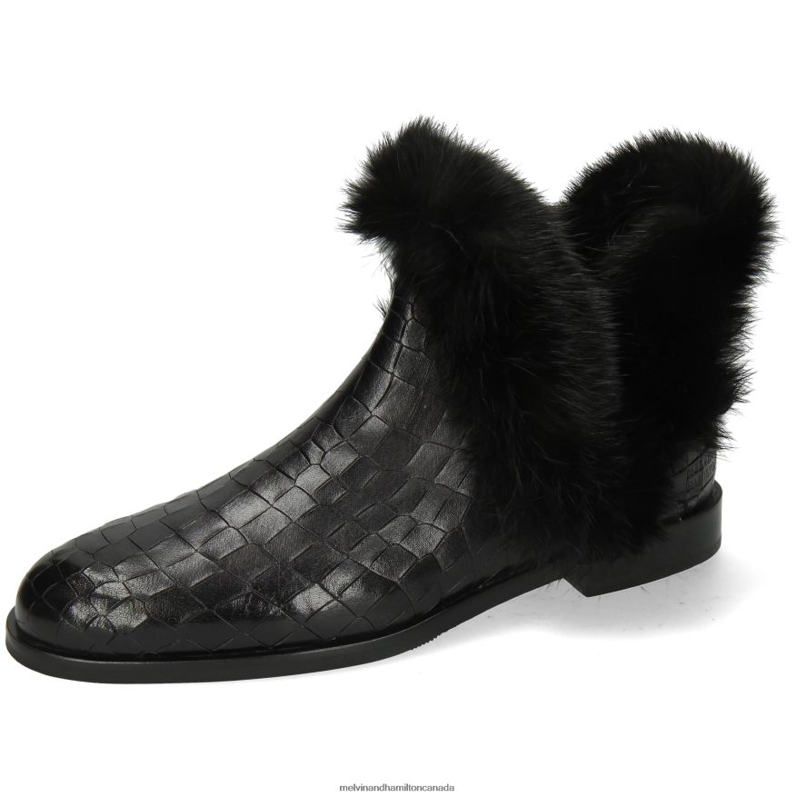 Women Melvin & Hamilton Black Susan 92 Ankle Boots P4V68P1109