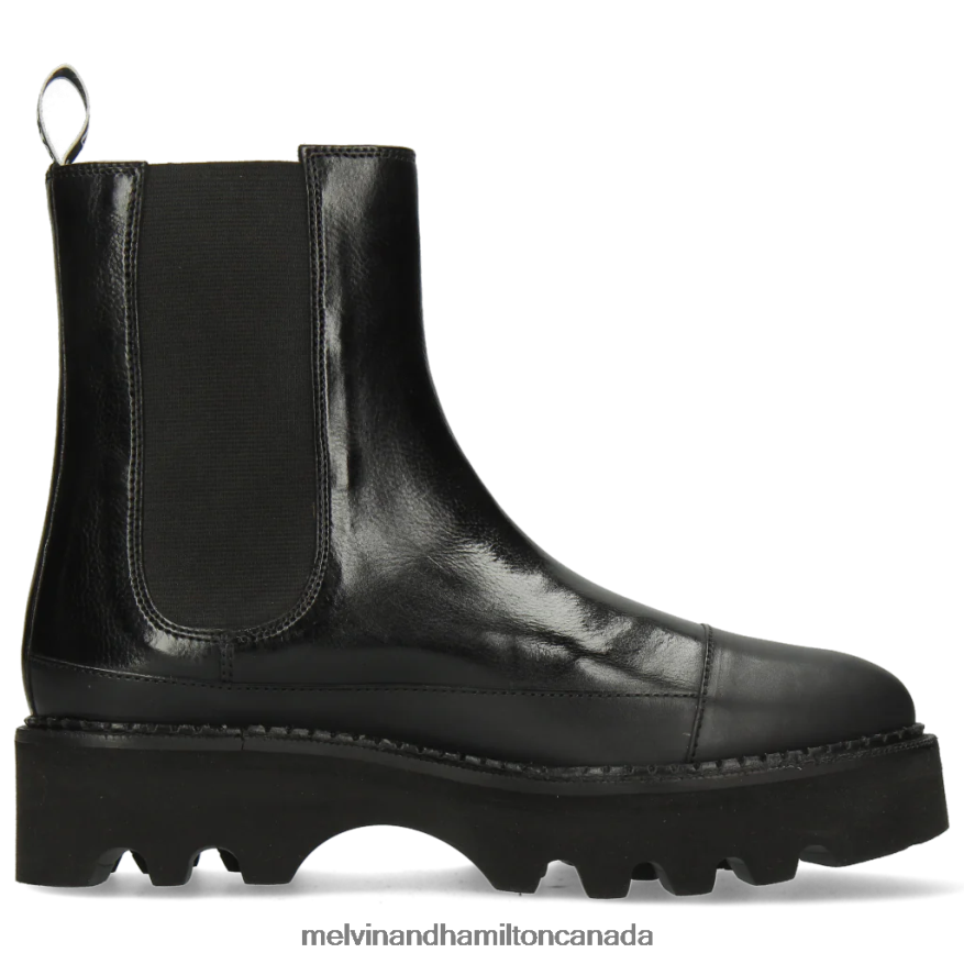 Women Melvin & Hamilton Black Sybill 8 Ankle Boots P4V68P1106