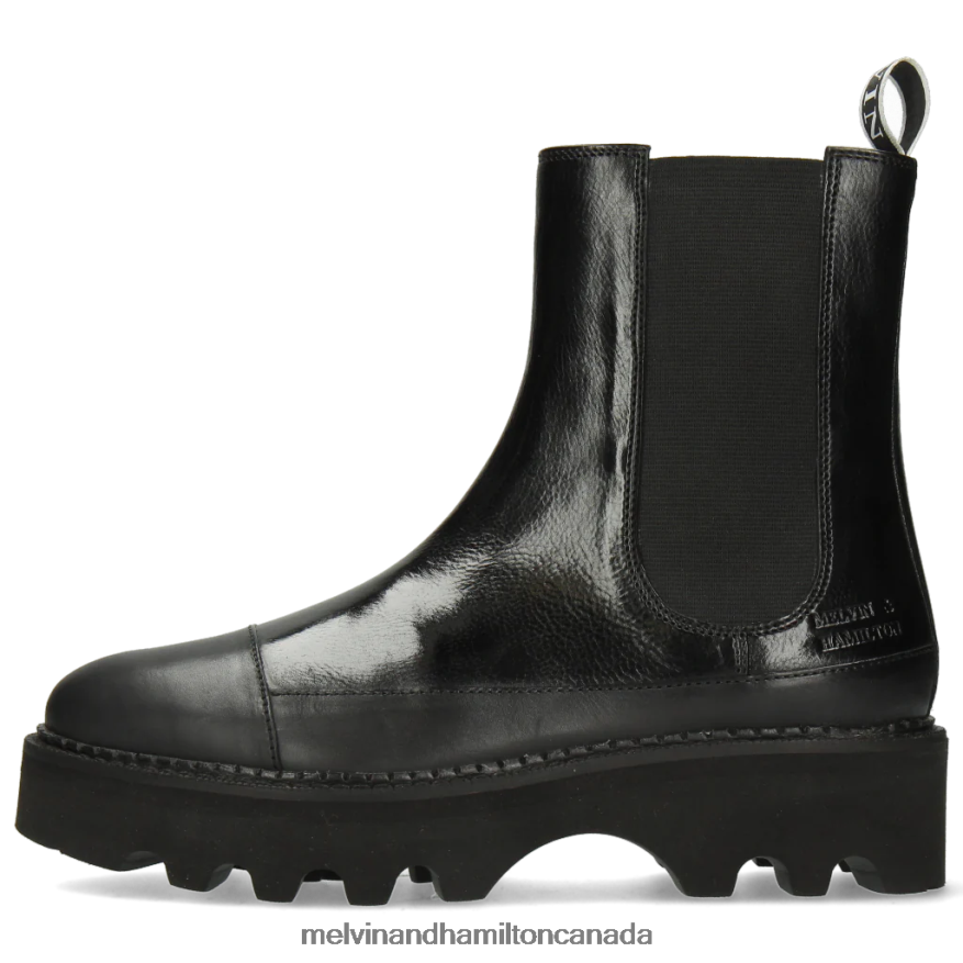 Women Melvin & Hamilton Black Sybill 8 Ankle Boots P4V68P1106