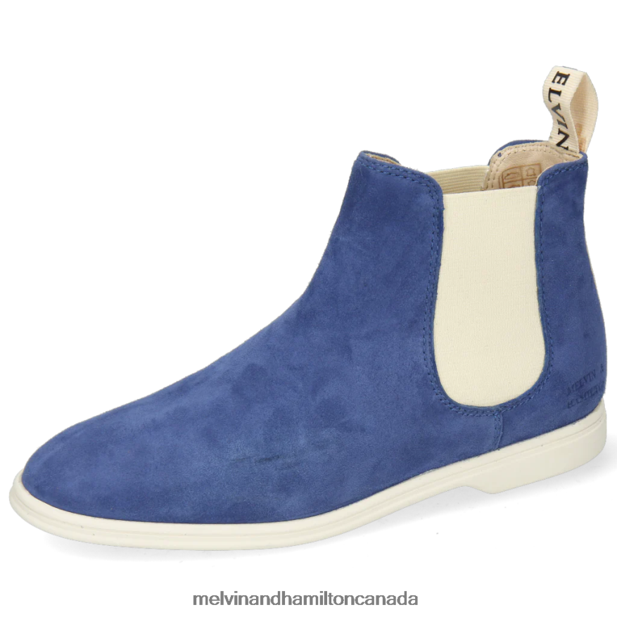 Women Melvin & Hamilton Blue Adley 2 Ankle Boots P4V68P1131