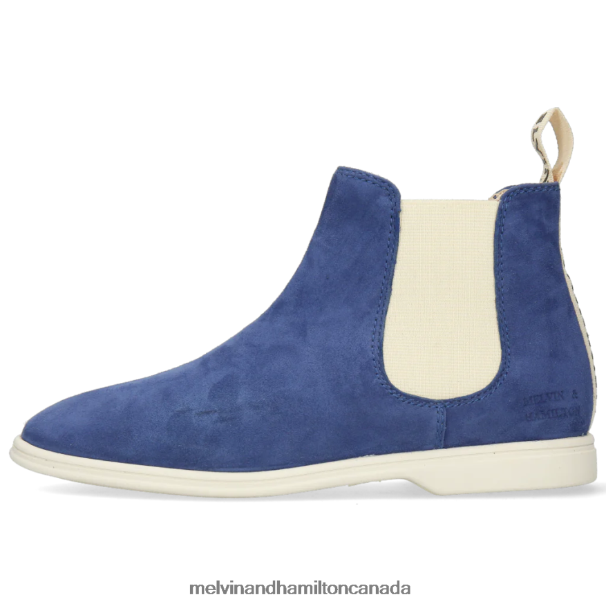 Women Melvin & Hamilton Blue Adley 2 Ankle Boots P4V68P1131