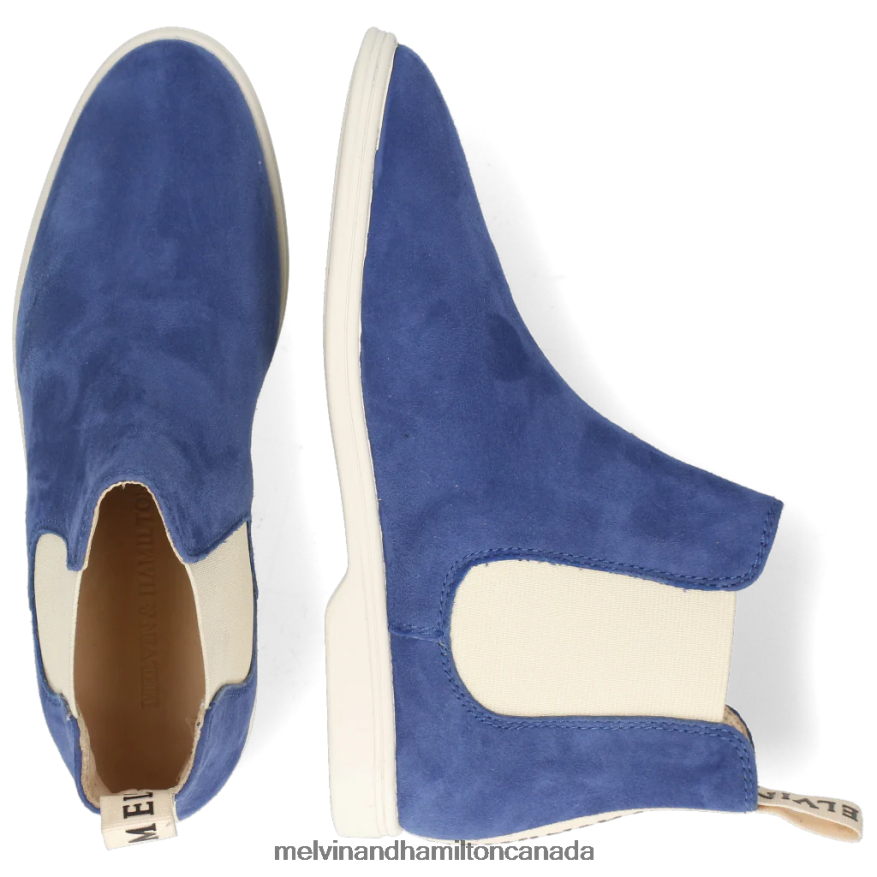 Women Melvin & Hamilton Blue Adley 2 Ankle Boots P4V68P1131