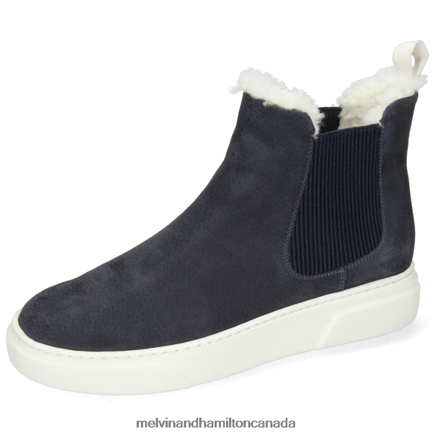 Women Melvin & Hamilton Blue Hailey 2 Ankle Boots P4V68P1011