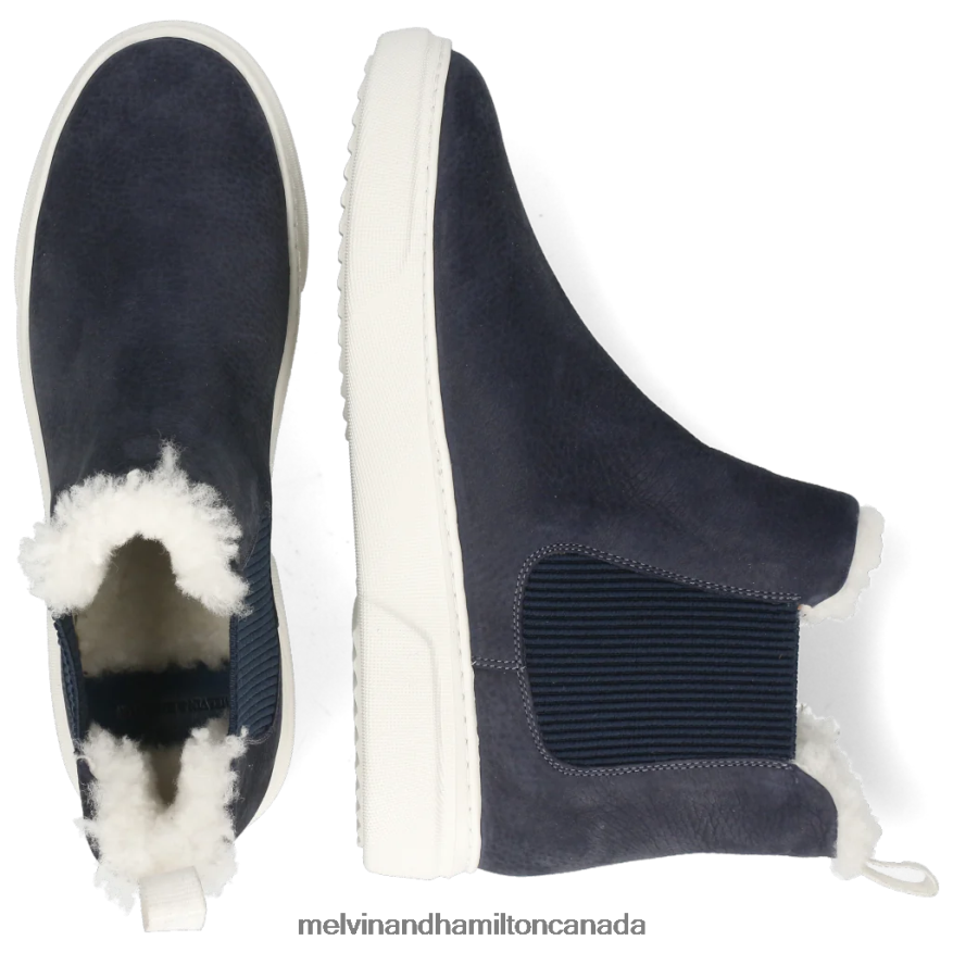 Women Melvin & Hamilton Blue Hailey 2 Ankle Boots P4V68P1011