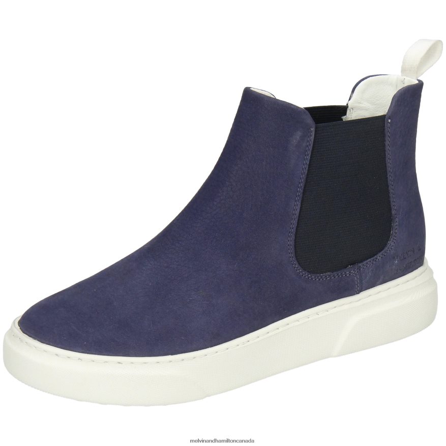Women Melvin & Hamilton Blue Hailey 2 Ankle Boots P4V68P1056