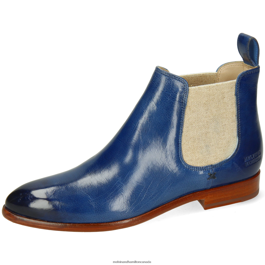Women Melvin & Hamilton Blue Jessy 1 Ankle Boots P4V68P852