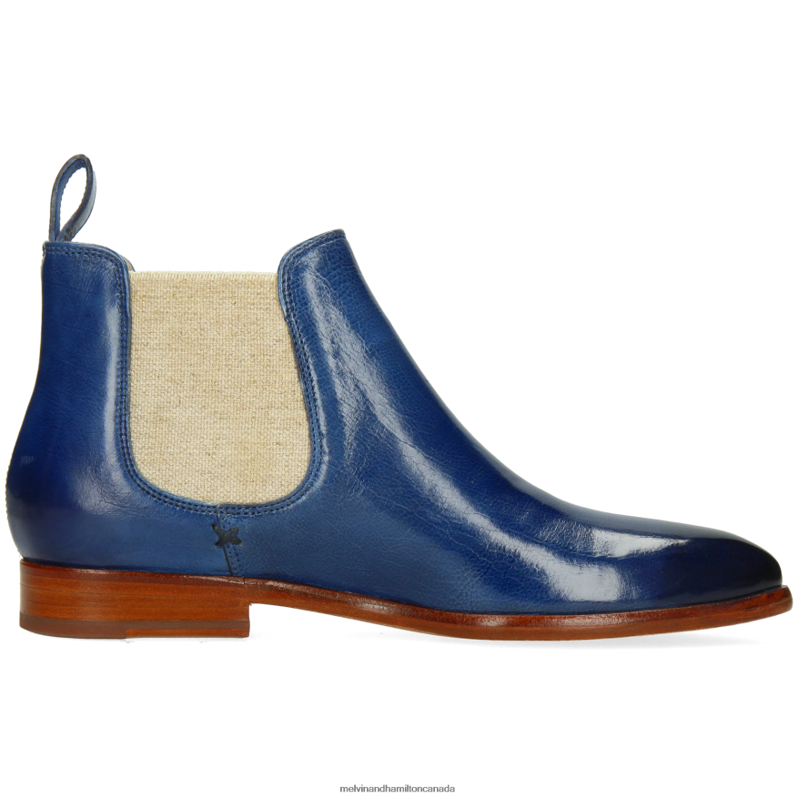 Women Melvin & Hamilton Blue Jessy 1 Ankle Boots P4V68P852