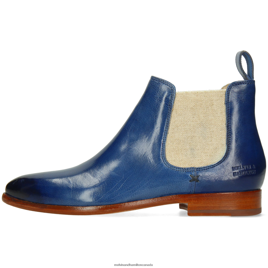 Women Melvin & Hamilton Blue Jessy 1 Ankle Boots P4V68P852