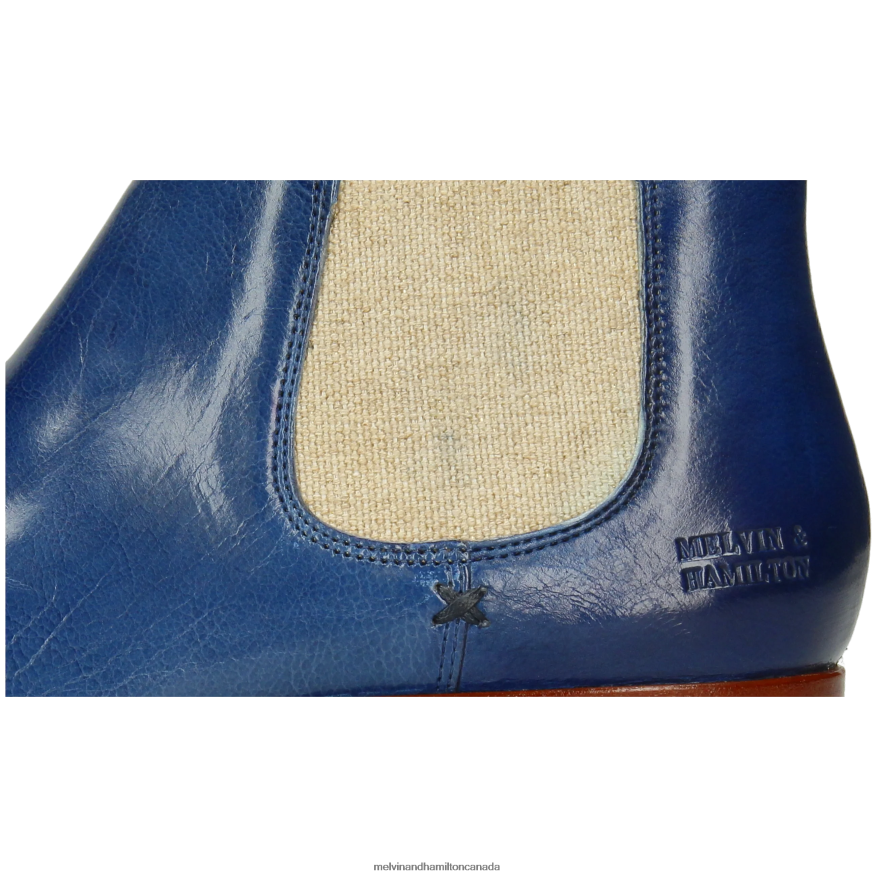 Women Melvin & Hamilton Blue Jessy 1 Ankle Boots P4V68P852