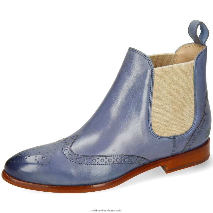 Women Melvin & Hamilton Blue Jessy 4 Ankle Boots P4V68P890