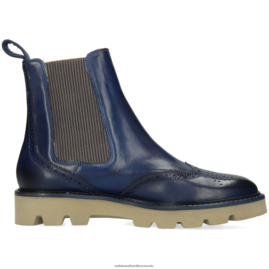 Women Melvin & Hamilton Blue Sally 112 Ankle Boots P4V68P848
