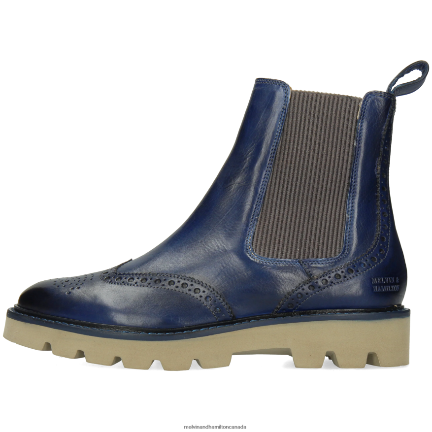 Women Melvin & Hamilton Blue Sally 112 Ankle Boots P4V68P848