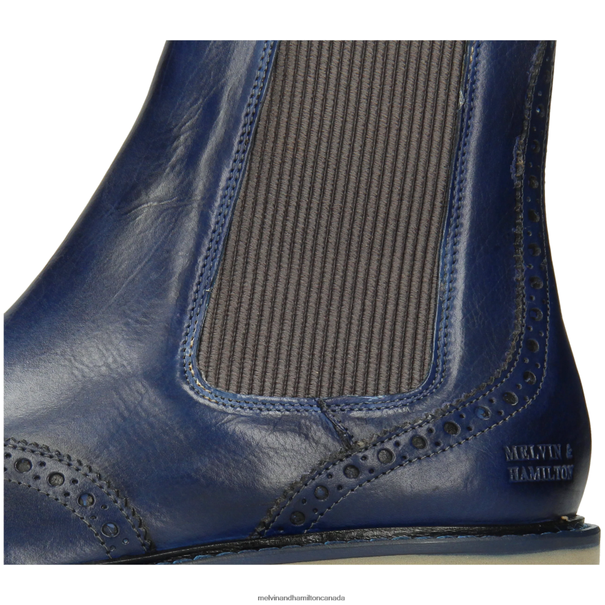 Women Melvin & Hamilton Blue Sally 112 Ankle Boots P4V68P848