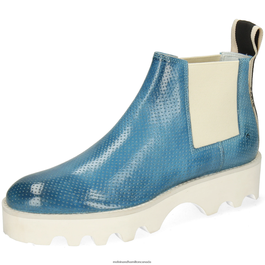 Women Melvin & Hamilton Blue Sally 175 Ankle Boots P4V68P1073