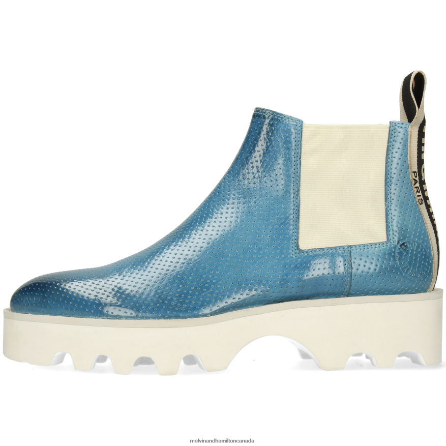 Women Melvin & Hamilton Blue Sally 175 Ankle Boots P4V68P1073