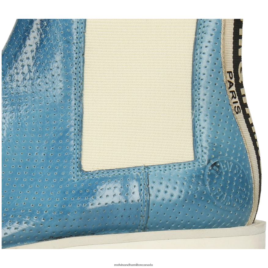 Women Melvin & Hamilton Blue Sally 175 Ankle Boots P4V68P1073