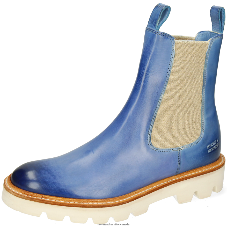 Women Melvin & Hamilton Blue Sally 186 Ankle Boots P4V68P862