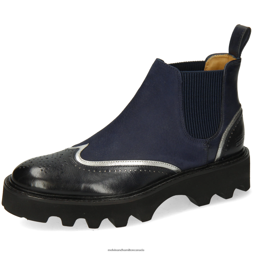 Women Melvin & Hamilton Blue Sally 19 Ankle Boots P4V68P886