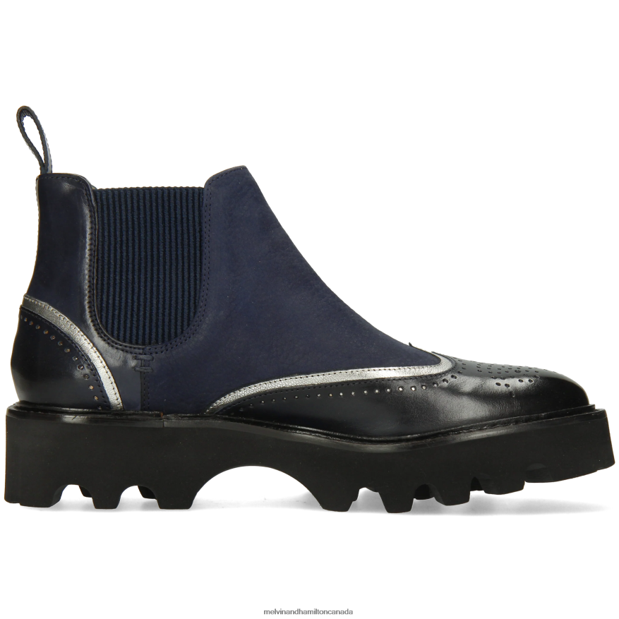 Women Melvin & Hamilton Blue Sally 19 Ankle Boots P4V68P886