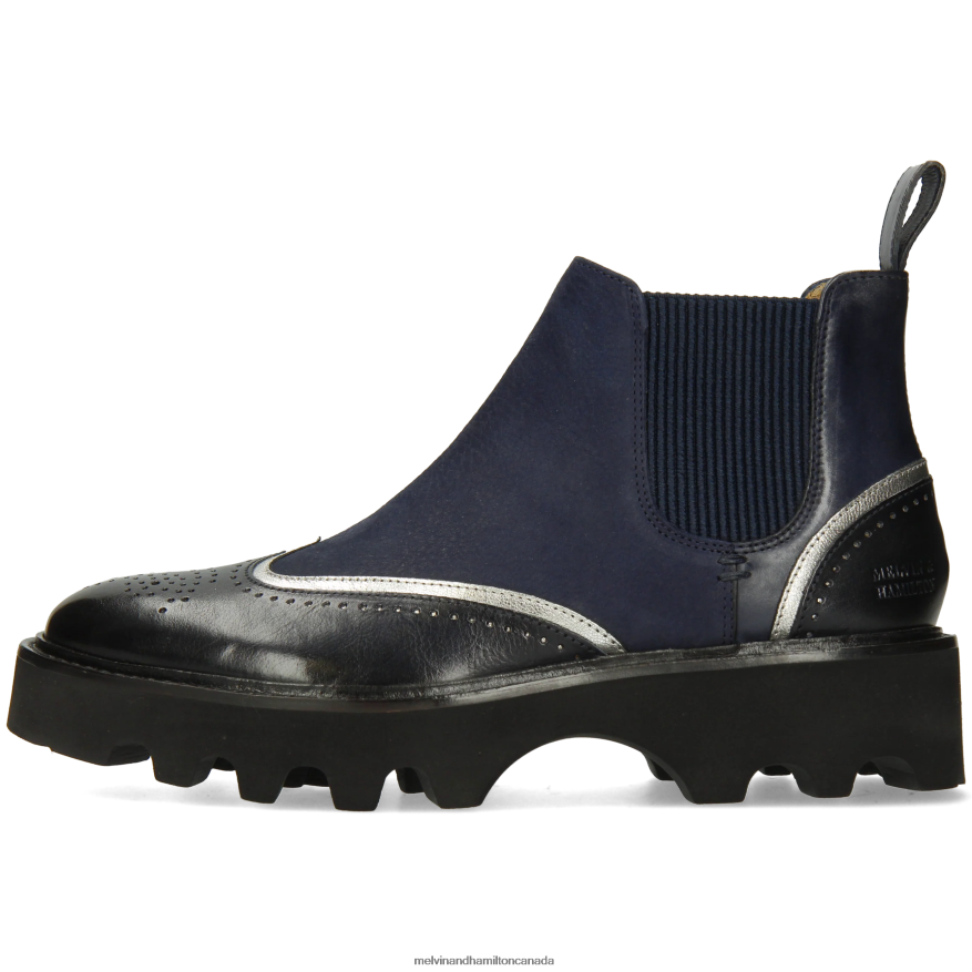 Women Melvin & Hamilton Blue Sally 19 Ankle Boots P4V68P886