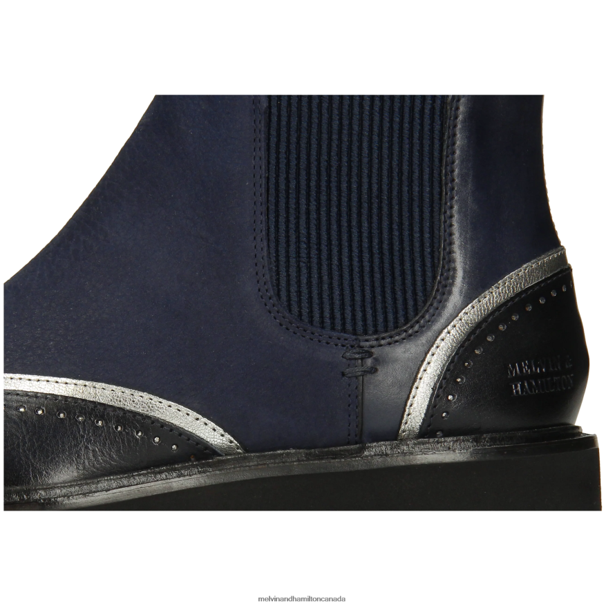 Women Melvin & Hamilton Blue Sally 19 Ankle Boots P4V68P886