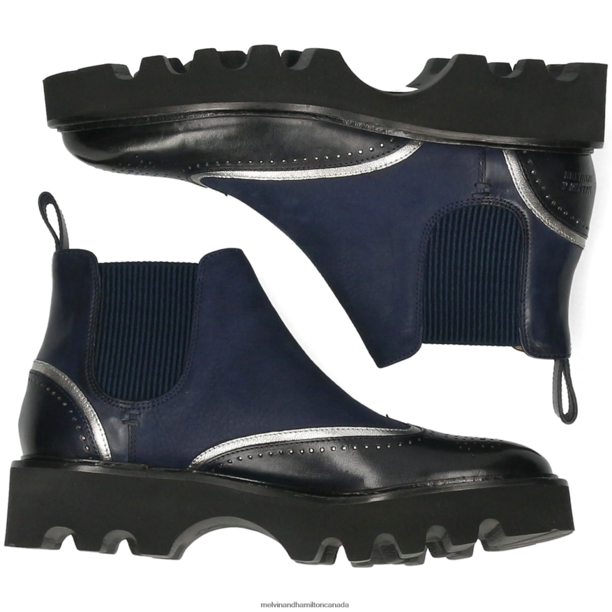 Women Melvin & Hamilton Blue Sally 19 Ankle Boots P4V68P886