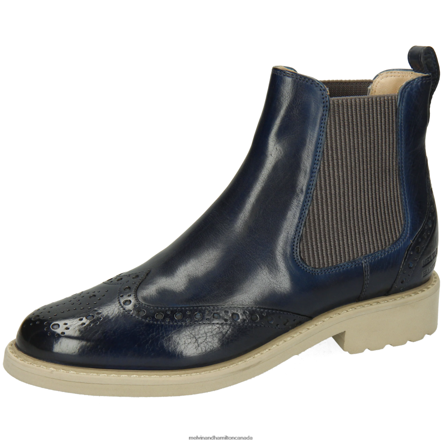 Women Melvin & Hamilton Blue Selina 29 Ankle Boots P4V68P845